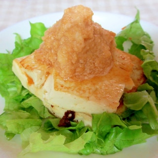 豆腐マヨステーキおろしポン酢ソース